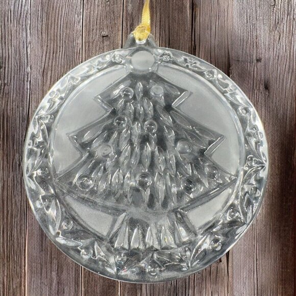 MIKASA Clear Crystal Ornament Round Sun Catcher Figure Christmas Tree Holiday - Picture 3 of 14